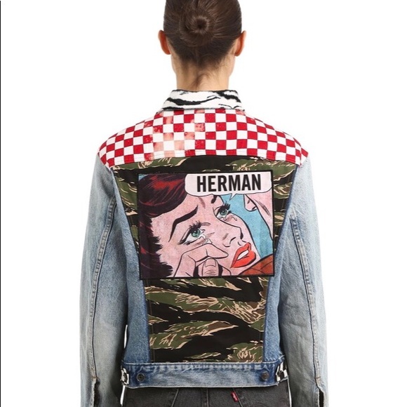 NEW Herman Market Unisex Cotton Dk Denim Jacket M - Picture 7 of 12